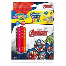 KREDKI OŁÓW.TRÓJK.JUMBO 13KOL+TEMP AVENGERS COLORI