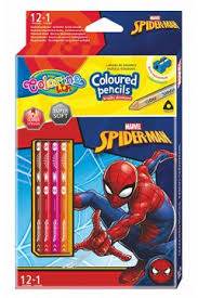 KREDKI OŁÓW. TRÓJK. 13KOL + TEMP SPIDERMN COLORINO