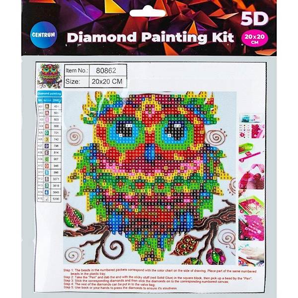 MOZAIKA DIAMENTOWA KIT 20x20CM OWL /80862