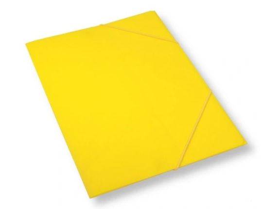 TECZKA A4 PLASTKIOWA Z GUMKĄ ŻÓŁTA SDM