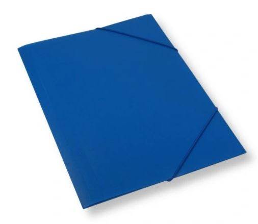 TECZKA A4 PLASTKIOWA Z GUMKĄ NIEBIESKA SDM