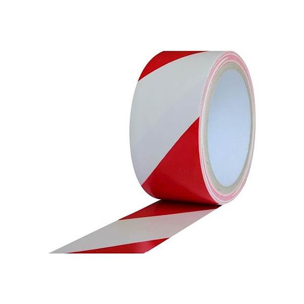 TAŚMA OSTRZEG BIAŁO-CZERWONA 48MM*33M SAMOP /TS-01