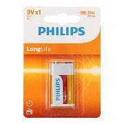 BATERIA PHILIPS 6F22 9V LONGLIFE