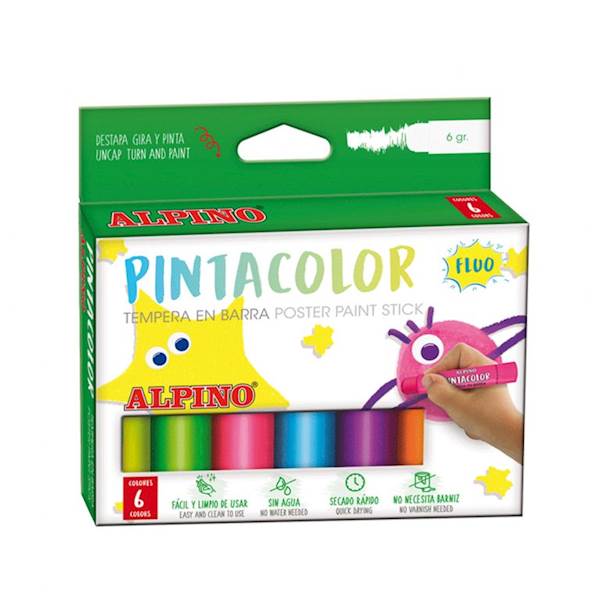 FARBY TEMPERA W SZTYFCIE PINTACOLOR FLUO A'6