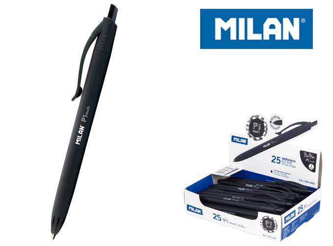 DŁUGOPIS P1 RUBBER TOUCH CZARNY MILAN 176511925
