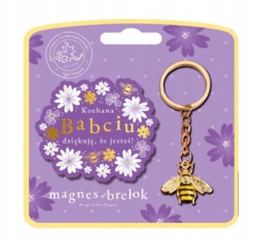 SET MAGNES + BRELOK BEES BABCIA PAN DRAGON