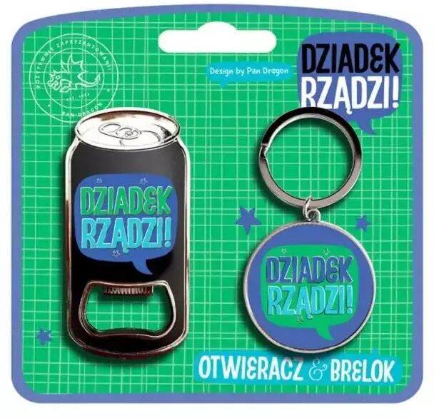 SET OTWIERACZ + BRELOK DZIADEK RZĄDZI PAN DRAGON