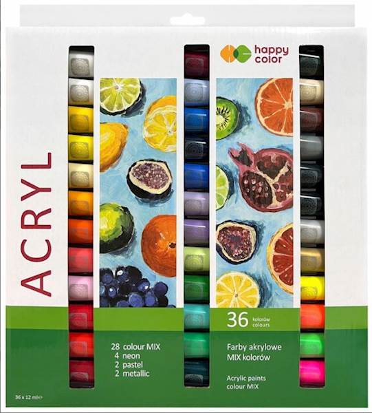 FARBY AKRYLOWE 36KOL 12ML HAPPY COLOR /HA7370012-K