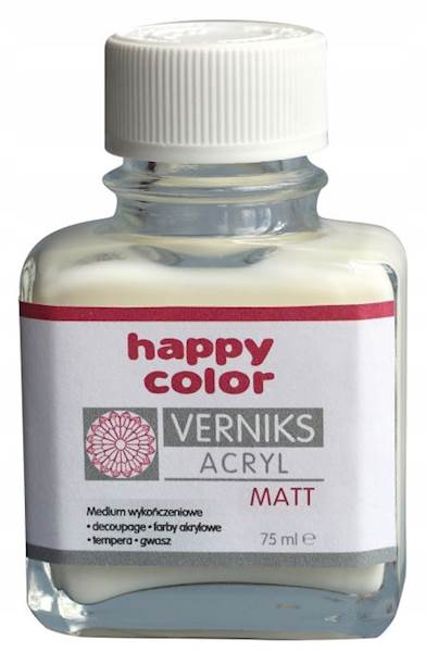 WERNIKS AKRYLOWY 75ML PRZEZROCZYST MATT HAPPY COLO