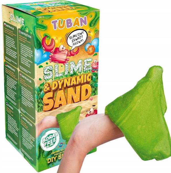ZESTAW DIY SLIME I PIASEK DYNAMICZNY TUBAN
