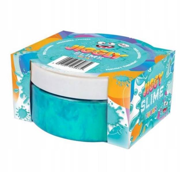 JIGGLY SLIME TURKUSOWY PERŁOWY 200G TUBAN