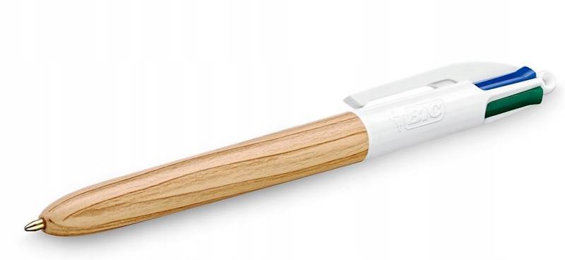 DŁUGOPIS BIC WOOD NATURAL 4 KOLORY 1,0MM
