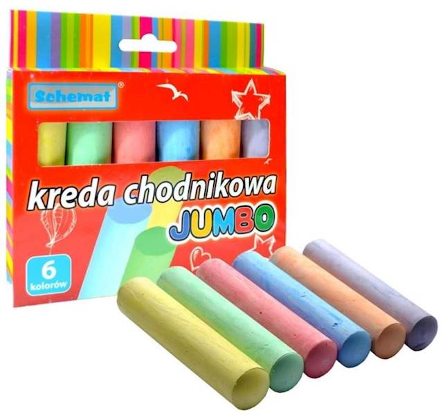KREDA JUMBO CHODNIKOWA 6 KOLORÓW SCHEMAT /7888