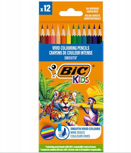 KREDKI BIC SMOOTH ECO 12 KOLORÓW