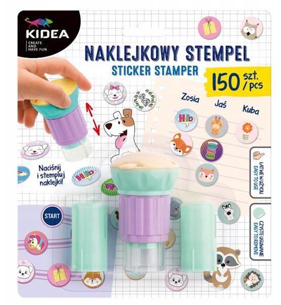 NAKLEJKOWY STEMPEL 150szt KIDEA