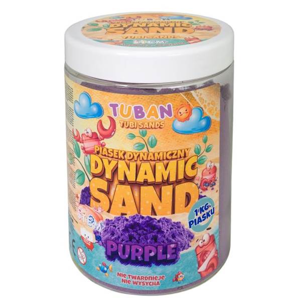 PIASEK DYNAMICZNY 1KG FIOLETOWY TUBAN 
