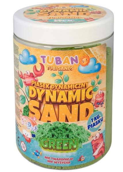 PIASEK DYNAMICZNY 1KG ZIELONY TUBAN 