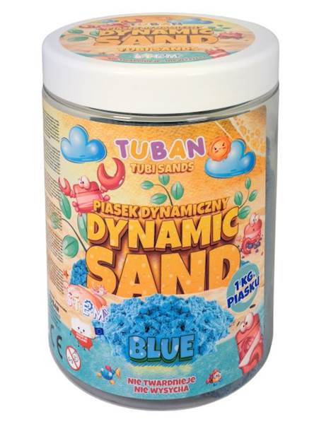 PIASEK DYNAMICZNY 1KG NIEBIESKI TUBAN 