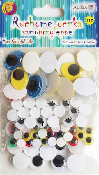 RUCHOME OCZY SAMOPRZ MIX WIELKOŚCI R.K 73SZT ALIGA