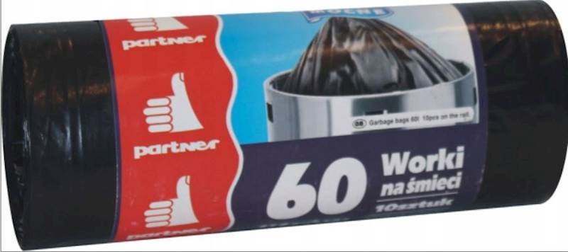 WORKI NA ŚMIECI 60L LDPE 10SZT PARTNER