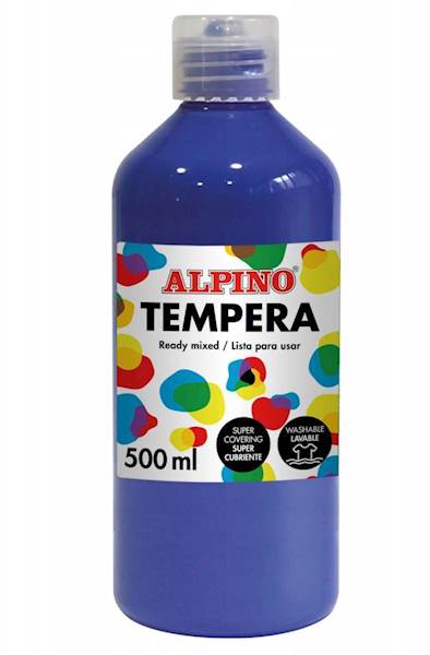 FARBA PLAKATOWA TEMPERA 500ML C.NIEBIESKA ALPINO