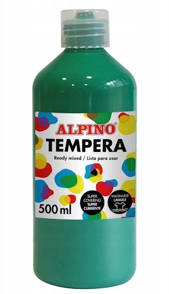 FARBA PLAKATOWA TEMPERA 500ML ZIELONY ALPINO