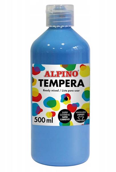 FARBA PLAKATOWA TEMPERA 500ML NIEBIESKA ALPINO