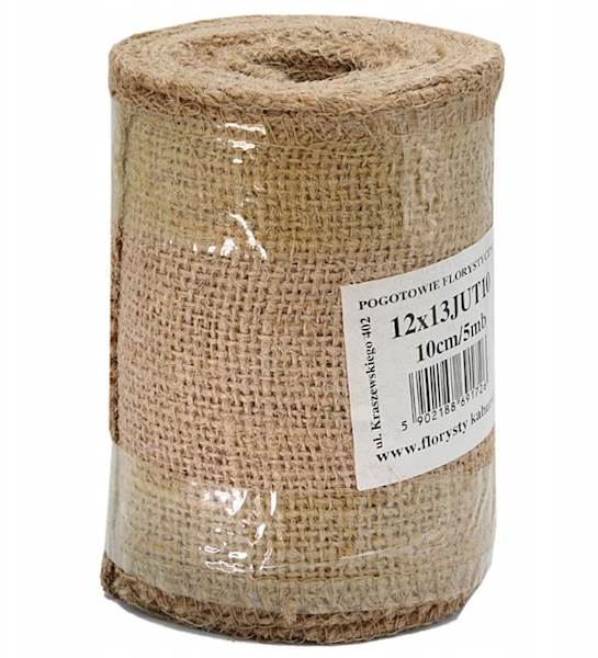 JUTA OBSZYWANA 12X13 10CM/5MB 340G NATURALNA