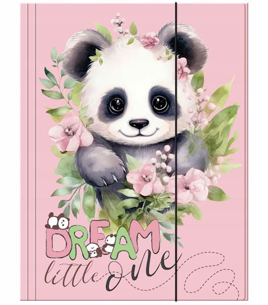 TECZKA Z GUMKĄ A4 PANDA 10 DERFORM