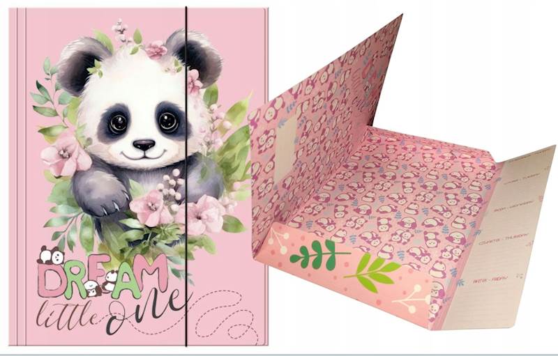 TECZKA Z GUMKĄ A4 PANDA 10 DERFORM