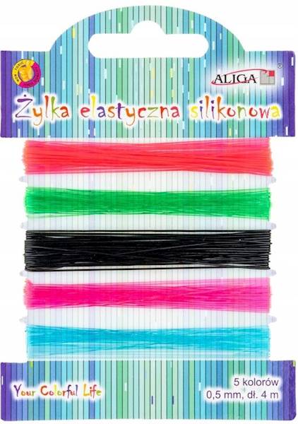 ŻYŁKA ELASTYCZNA SILIKONOWA 0,5MM*4M 5KOL /DA7406