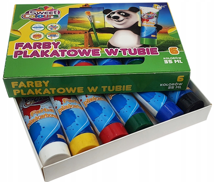 FARBY PLAKATOWE W TUBIE 6KOL SWEET COLOURS