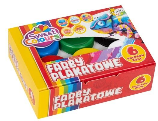 FARBY PLAKATOWE 6KOL 20ML SWEET COLOURS