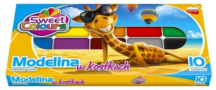 MODELINA W KOSTKACH 10KOL SWEET COLOURS