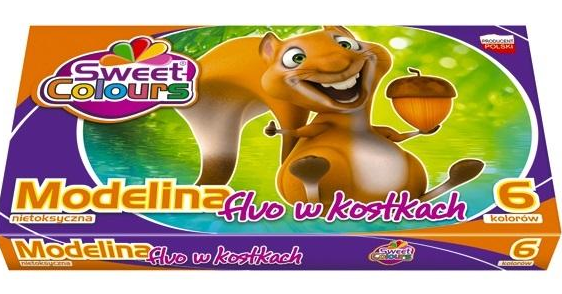 MODELINA FLUO W KOSTAKACH 6KOL SWEET COLOURS