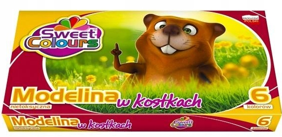 MODELINA W KOSTKACH 6KOL SWEET COLOURS