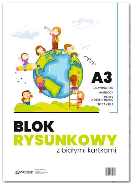 BLOK RYSUNKOWY A3 20K BIAŁY WEKTOR