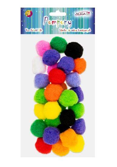 POMPONY MIX KOL 4CM A'90SZT ALIGA /POM-7337