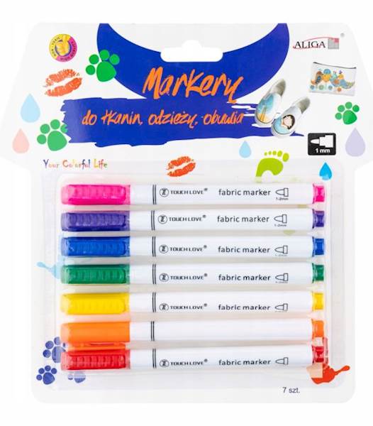 MARKERY DO TKANIN I OBUWIA 7KOL ALIGA /MK-1045