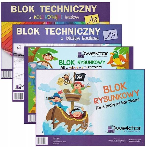 BLOK TECHNICZNY A3 8K KOLOR WEKTOR