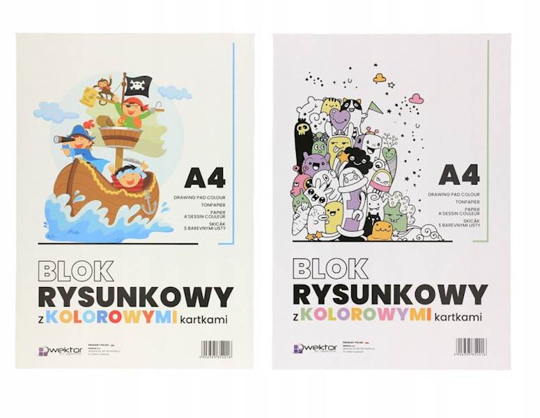BLOK RYSUNKOWY A4 16K KOLOR WEKTOR
