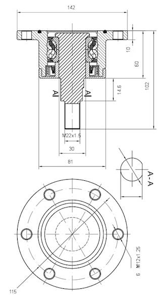 PIASTA PR 050/6X115  FŁT DO MASZYN ROLNICZYCH
