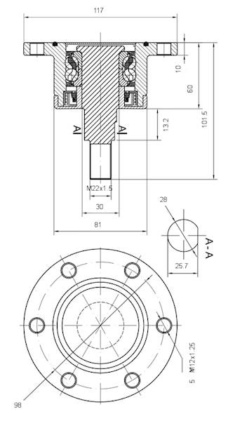PIASTA PR 120/5X98 FŁT DO MASZYN ROLNICZYCH