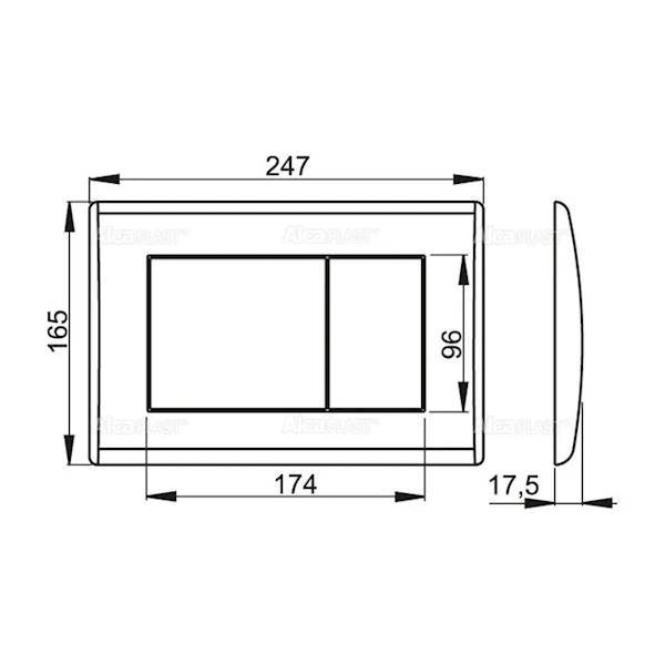 PRZYCISK DELFIN 3/6L BIAŁY M270