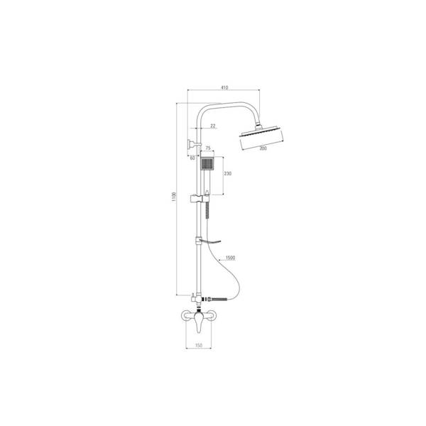 DEANTE DESZCZOWNIA NEO JOKO SQUAR+BATERIA NBJ 01SK
