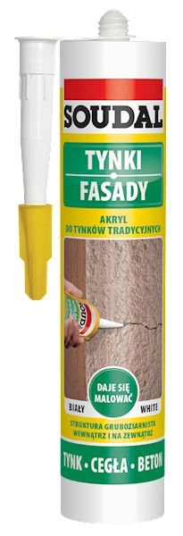 AKRYL FASADOWY  BIAŁY  280ml STRUKTURALNY SOUDAL
