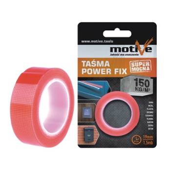 TAŚMA DWUSTRONNA POWER FIX 19MM/1,5M MOTIVE 020174