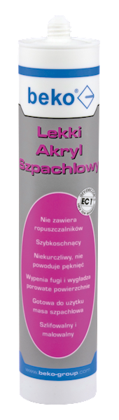 SILIKON AKRYL MALOWALNY LEKKI BIAŁY BEKO
