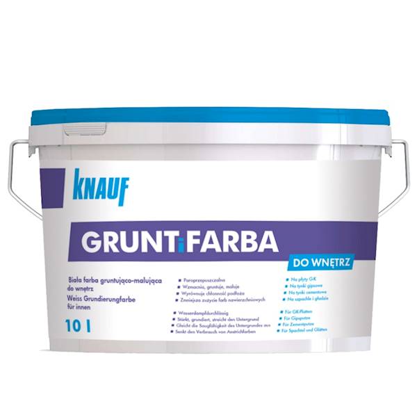 FARBA GRUNTUJĄCA KNAUF 10 L GRUNT i FARBA