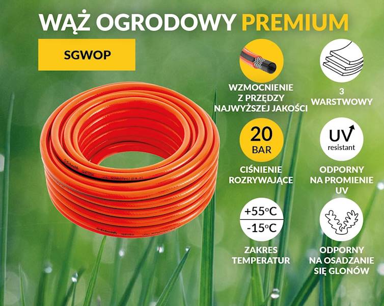 WĄŻ OGRODOWY PREMIUM fi 1/2" 30mb